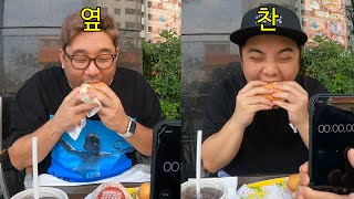 푸드파이트 패배자들의 숨 막히는 햄버거 빨리 먹기.. 또피디 보고 있나???