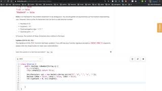 leetcode q65. Valid Number | java