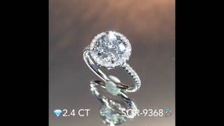 2.40 ct Round Diamond Halo Engagement Ring