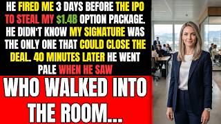 FIRED 3 DAYS BEFORE A $1.4B IPO. THEY FORGOT ONE THING: ONLY MY SIGNATURE COULD CLOSE IT