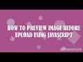 How to preview image before upload