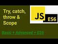 Try, Catch & Throw | Error Handling | Scope | #12 | JavaScript Hindi