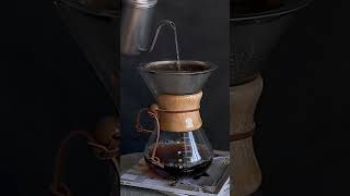 A-60sec VLog: Glass Pour-Over Coffee Maker  #shorts