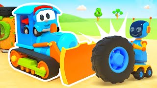 Leo the truck builds street vehicles & plays with cars and trucks for kids. NEW Cartoons for kids.