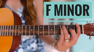 F minor (Fm) Chord - 3 ways! | Beginner Guitar Lesson
