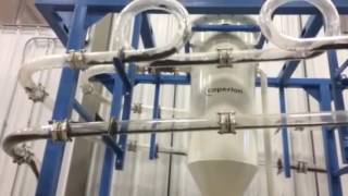 Demonstration of two types of pneumatic conveyance systems