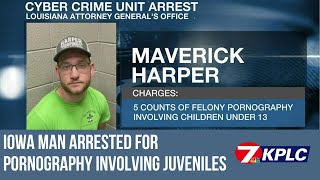 Iowa man arrested for pornography involving juveniles