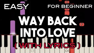 WAY BACK INTO LOVE ( LYRICS ) - DREW BARRYMORE / HUGH GRANT | SLOW & EASY PIANO