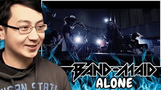 First Time Hearing BAND-MAID / Alone MV + Live | REACTION