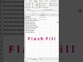 How to Split Data in Excel with Flash Fill #Shorts