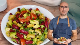 Avocado and bean salad – healthy and quick recipe #salad #avocado #fitrecipe #recipe