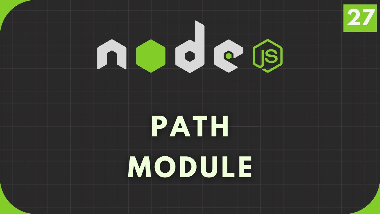 Nodejs Tutorial 27 Path Module Youtube