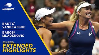 Barty/Vandeweghe vs Babos/Mlandenovic Extended Highlights | 2018 US Open Final