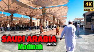 Madinah Streets 4K 2024 | Madinah Live | Walk Near Masjid al Nabawi SAW