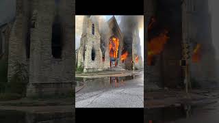 Abandoned Church in Rockford, Illinois that was burned down