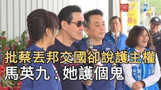 批蔡丟邦交國卻說護主權 馬英九 : 她護個鬼｜寰宇新聞20200106