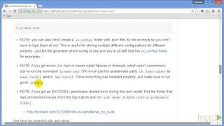 Mastering MEAN Web Development Tutorial: Setting Up and Installing generator | packtpub.com