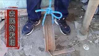 The technique of transporting objects downwards, one person can take up the rope