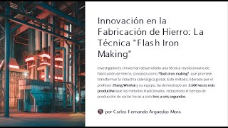 Innovación en la Fabricación de Hierro: La Técnica \