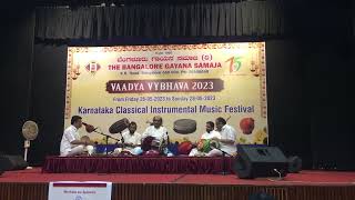 Haridwaramangalam AK Palanivel Thavil  in Bengaluru Gayanasamaja Music Festival-2023