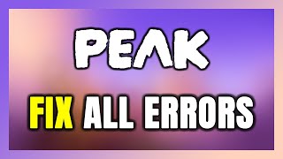 How to FIX PEAK All Errors