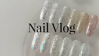 [Nail Vlog]20대 네일샵 자영업자의 하루(2)/반디어흥\u0026베리굿글리터리모먼트 발색/셀프패디/퇴근