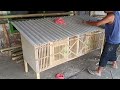 cara membuat kandang pembesaran dengan rangka kayu kandang ayam dari bambu