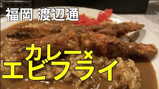 【福岡  渡辺通】エビフライがのったカレーが最高に美味かった！ サラリーマンのお昼といえばここ‼︎ #福岡グルメ #福岡ランチ #福岡カレー