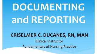 FUNDA LECTURE: Documenting \u0026 Reporting