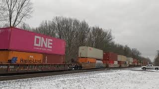 NS 4114 with broken ditch light at alliance Ohio