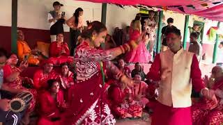 NEPALI WEDDING CEREMONY | Groom And Bride Dance | Hindu Marriage | Ratauli dance | Traditional Nepal
