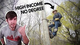 How to Get a HIGH INCOME Job with NO DEGREE as an Electrical Lineman // The Trades
