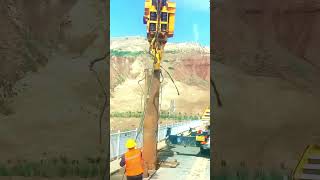 Construction Pile Driving Machine Modern Technology Ingenious #amazing #satisfying #shorts #viral