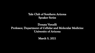 YCSA Speaker Series - Donata Vercelli (March 5, 2021)