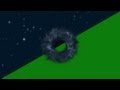 black hole in the universe - green screen effect