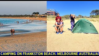 Camping on Frankston Beach | આજે માજા આવી | Family fun in melbourne beach