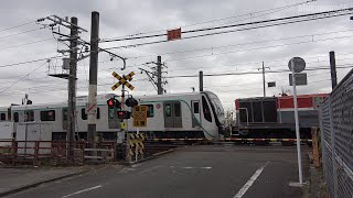 横浜線「京王日向踏切」　東急2020系（田園都市線用）甲種輸送　Yokohama Line Keio Hinata railroad crossing　2020.12.9