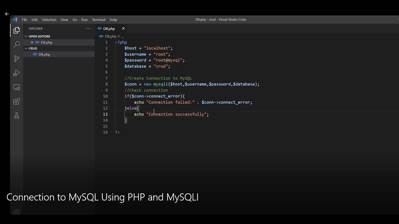Connection To MySQL Database Using PHP And MySQLi-PHP MySQLI Connection ...