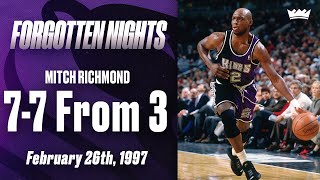 Mitch Richmond HITS 7 STRAIGHT THREES!! | Forgotten Nights | 02.26.97