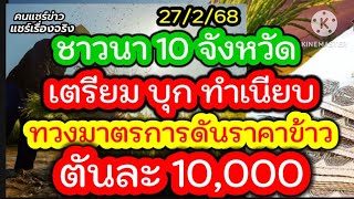 ชาวนาเตรียม บุก ทำเนียบ ทวงถามมาตรการดันราคาข้าวเปลือก ตันละ 10,000