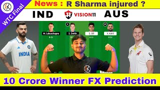 IND vs AUS Dream11 Prediction, India vs Australia Test Match, AUS vs IND Dream11 Team,WTC Final 2023