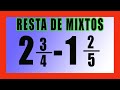 ✅👉 Resta de Fracciones mixtas  ✅ Resta de números mixtos