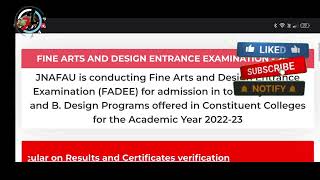 JNAFAU update for results and certificate verification #jnafau @jagadeeshjlarts