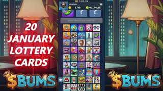 Bums Lottery Cards Today 20 January | Bums Daily Lottery Cards | Bums Combo Cards Today