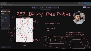 Leetcode Problem 257 | Binary Tree Paths - Code Walkthrough