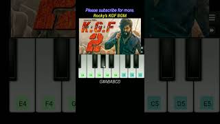 KGF 2 music on walk band app🔥| Rocky's kgf bgm in piano
