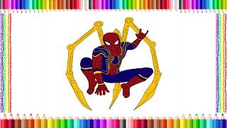 MARVEL SPIDERMAN COLORING PAGE - SPIDER-MAN Coloring Book - Avengers Coloring Page - Peter Parker