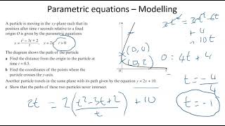 Parametric Equations with modelling examples