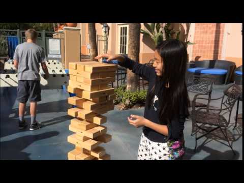 Playing Life-Size Jenga Playing Life-Size Jenga