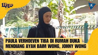 Paula Verhoeven Melayat ke Rumah Duka Ayah Baim Wong